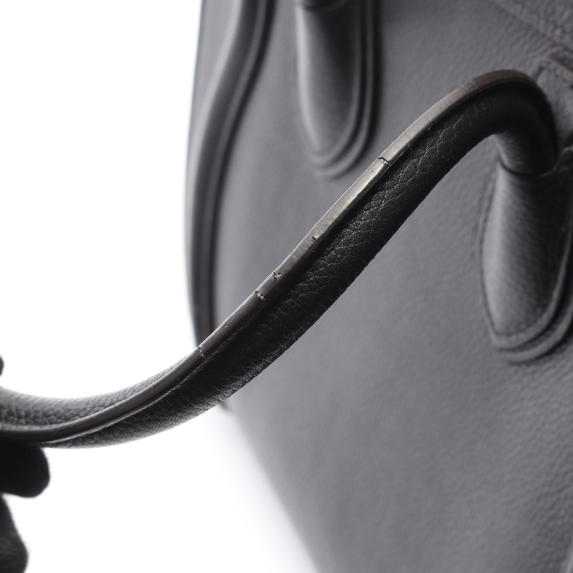 ラゲージ マイクロショッパー ハンドバッグ トートバッグ レザー ブラック セリーヌ バッグ CELINE