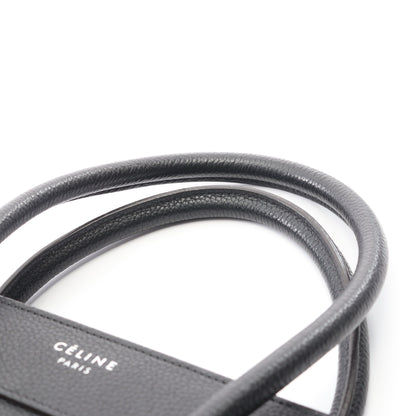 ラゲージ マイクロショッパー ハンドバッグ トートバッグ レザー ブラック セリーヌ バッグ CELINE