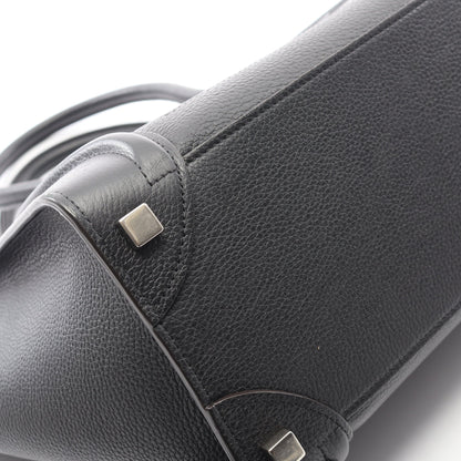 ラゲージ マイクロショッパー ハンドバッグ トートバッグ レザー ブラック セリーヌ バッグ CELINE