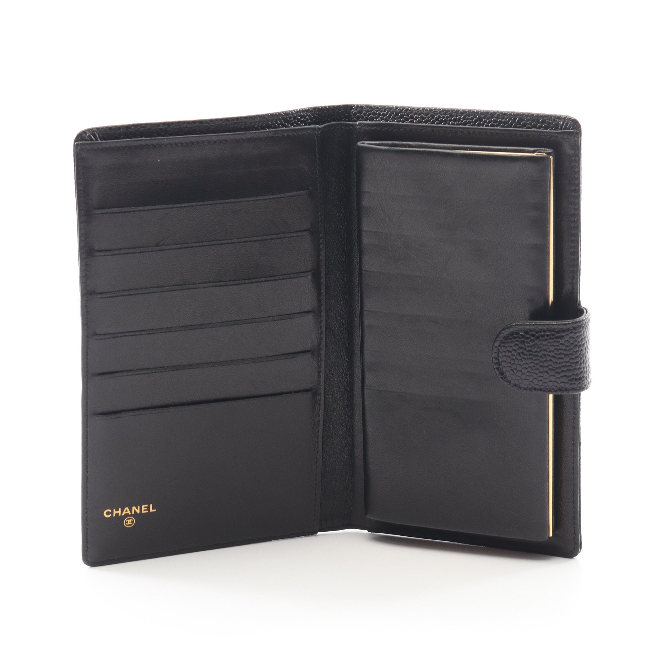 CHANEL ココマーク 長財布 がま口 ブラック キャビアスキン ビンテージ CHANEL（シャネル） キャビアスキン ココマーク がま口長財布 ブラック