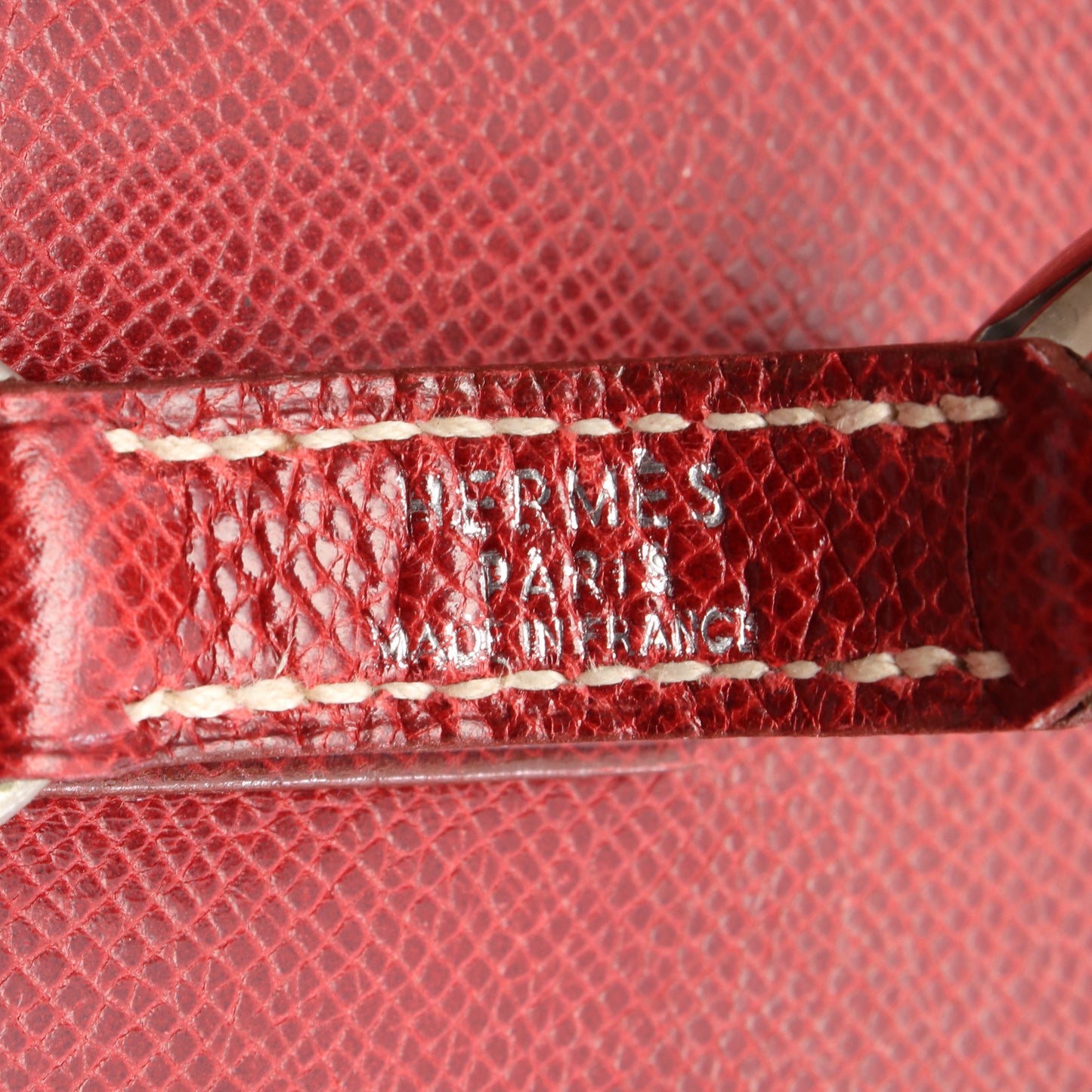 トリム31 ショルダーバッグ クシュベル レッド シルバー金具 □E刻印 エルメス バッグ HERMES