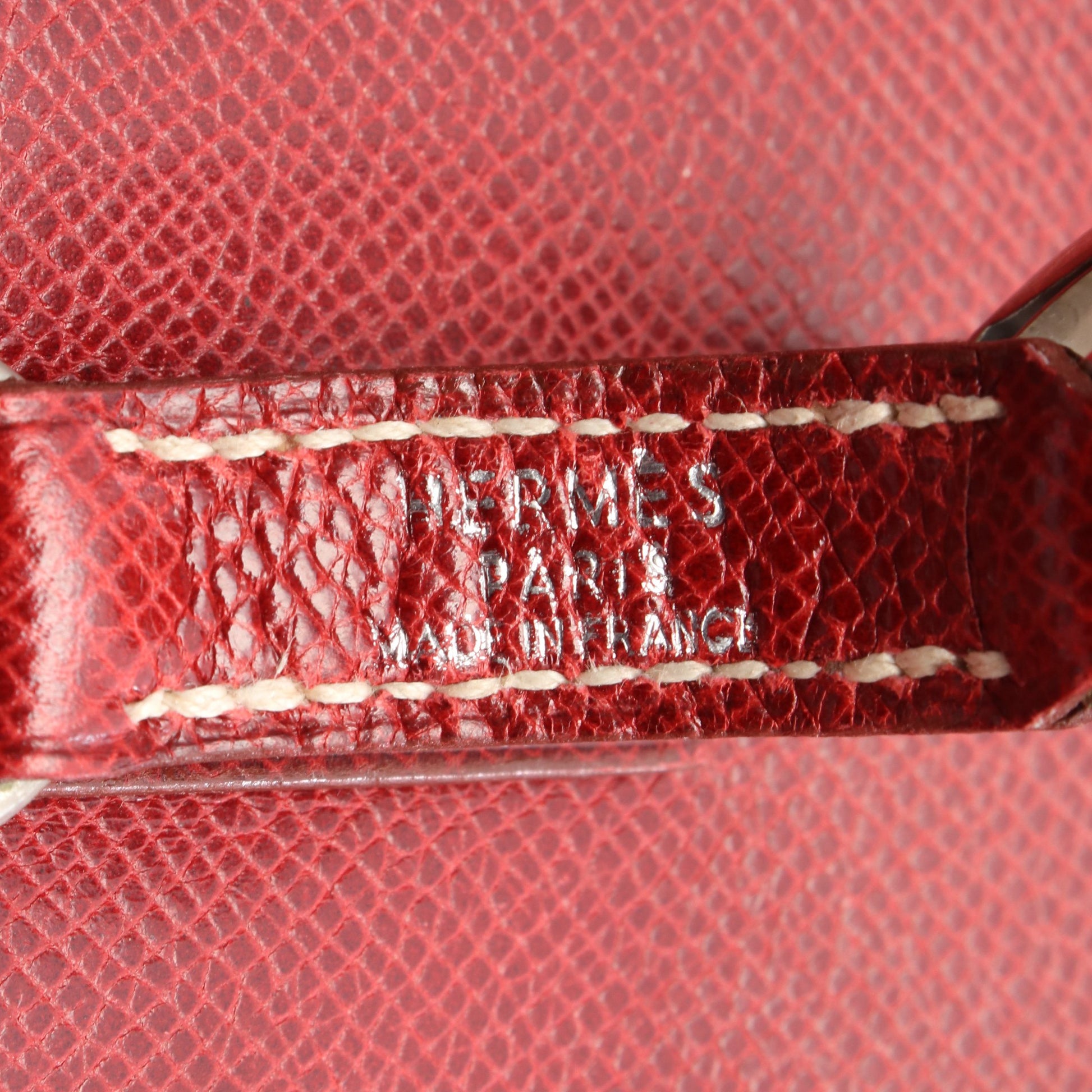 トリム31 ショルダーバッグ クシュベル レッド シルバー金具 □E刻印 エルメス バッグ HERMES
