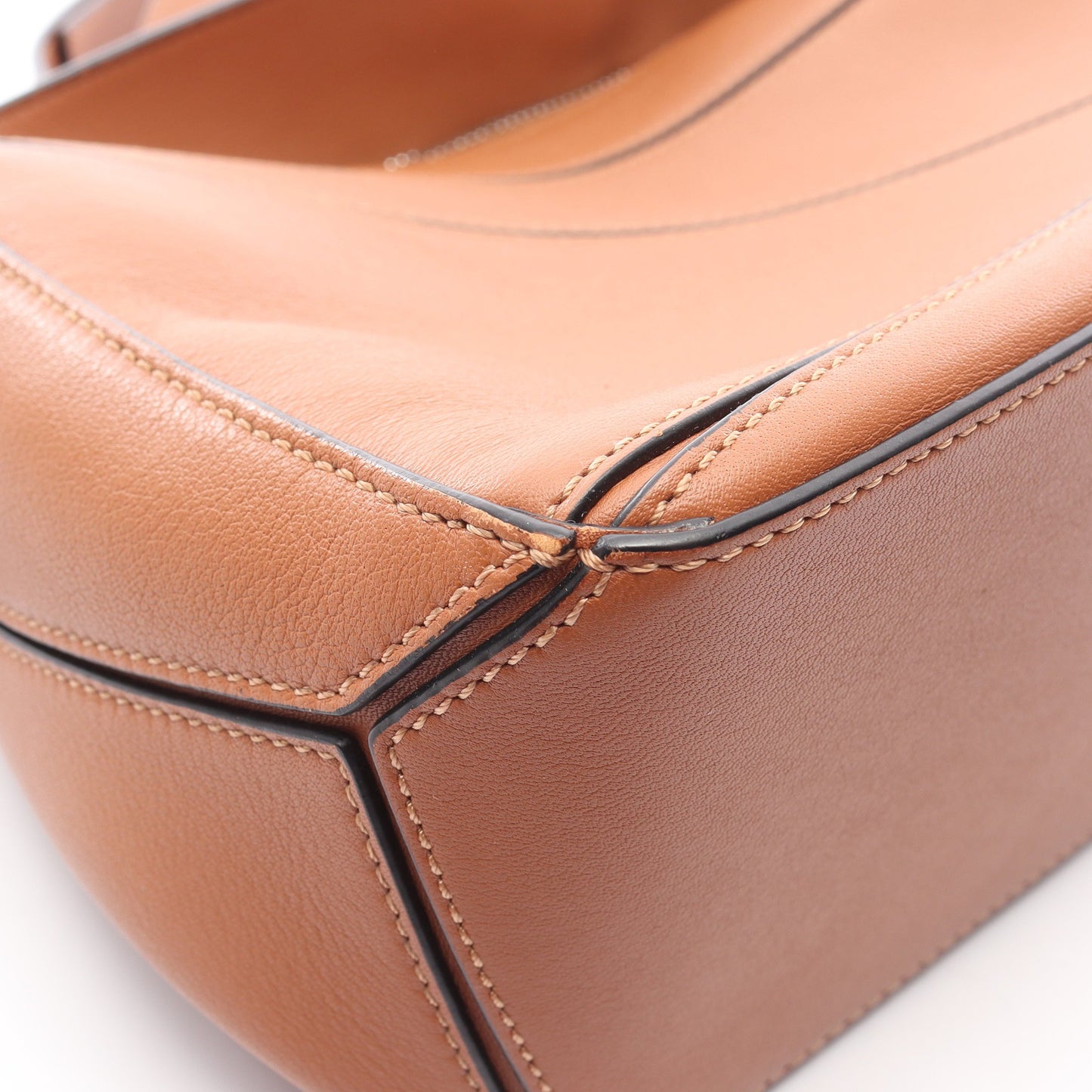 パズルバッグ スモール ハンドバッグ レザー ブラウン 2WAY ロエベ バッグ LOEWE