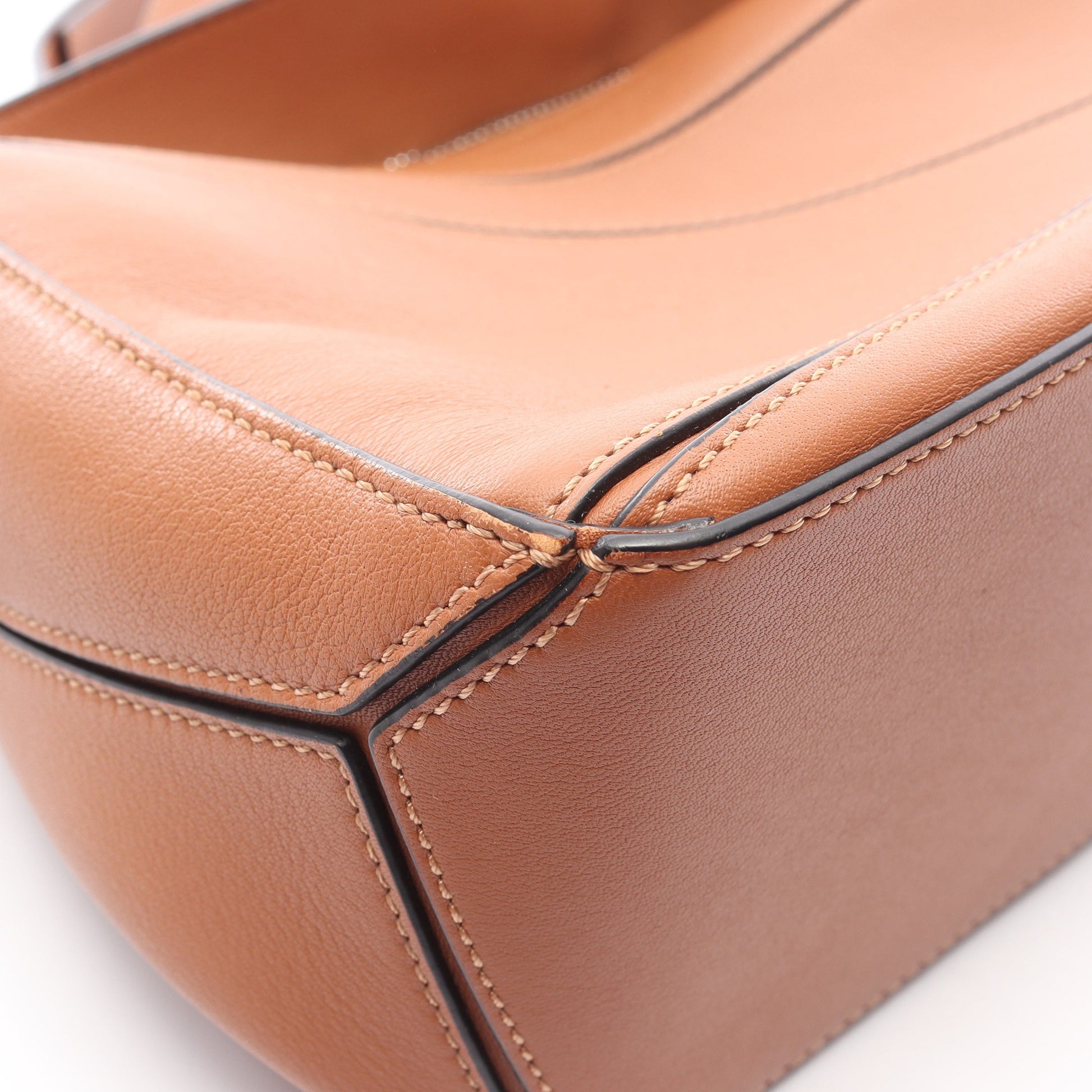 パズルバッグ スモール ハンドバッグ レザー ブラウン 2WAY ロエベ バッグ LOEWE