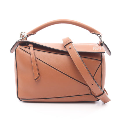 パズルバッグ スモール ハンドバッグ レザー ブラウン 2WAY ロエベ バッグ LOEWE