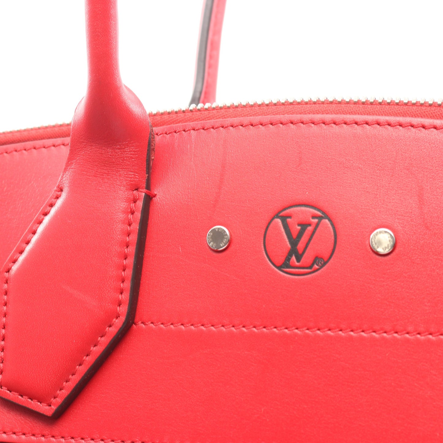 シティ スティーマーMM リュビ ハンドバッグ レザー レッド 2WAY ルイヴィトン バッグ LOUIS VUITTON
