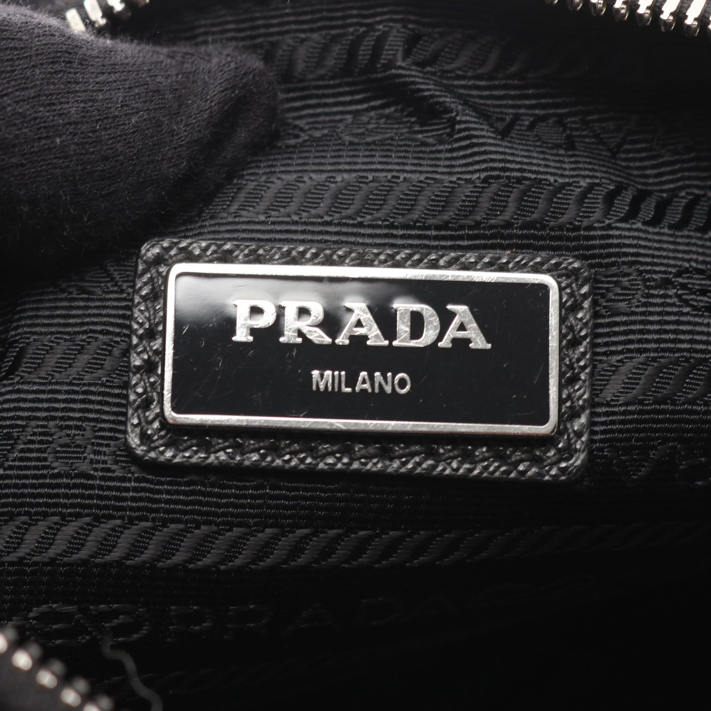 ショルダーバッグ ナイロン サフィアーノレザー ブラック プラダ バッグ PRADA