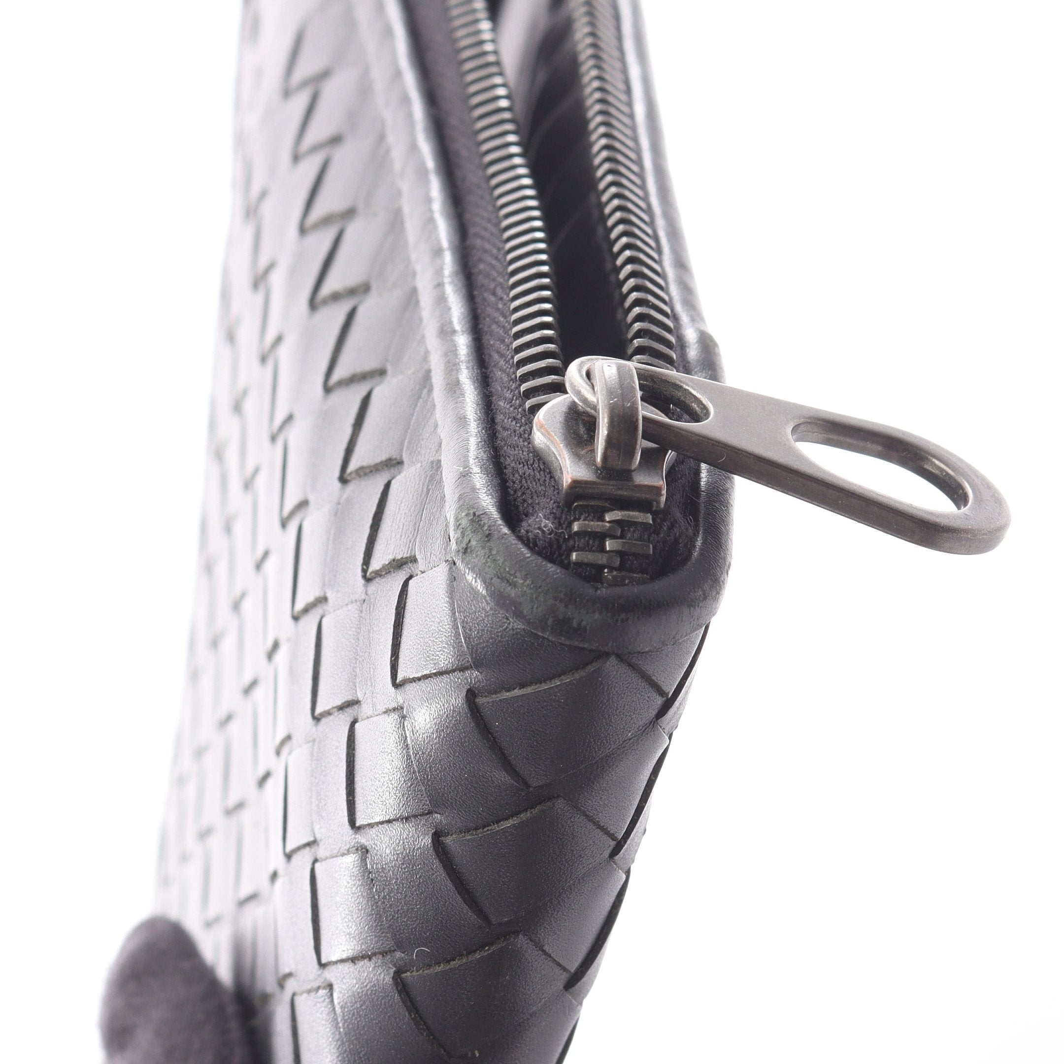 イントレチャート ドキュメントケース クラッチバッグ レザー ブラック