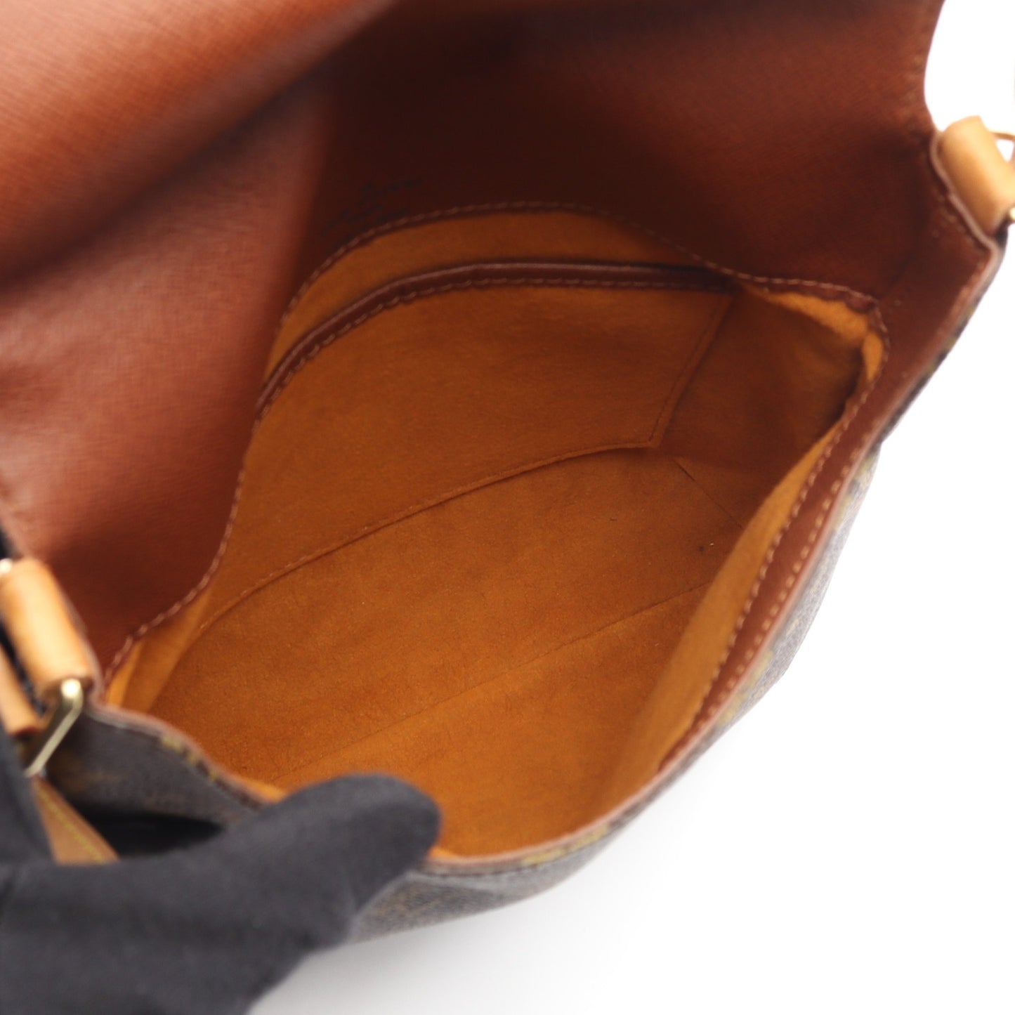 ミュゼットサルサ ショートストラップ モノグラム ショルダーバッグ PVC レザー ブラウン ルイヴィトン バッグ LOUIS VUITTON