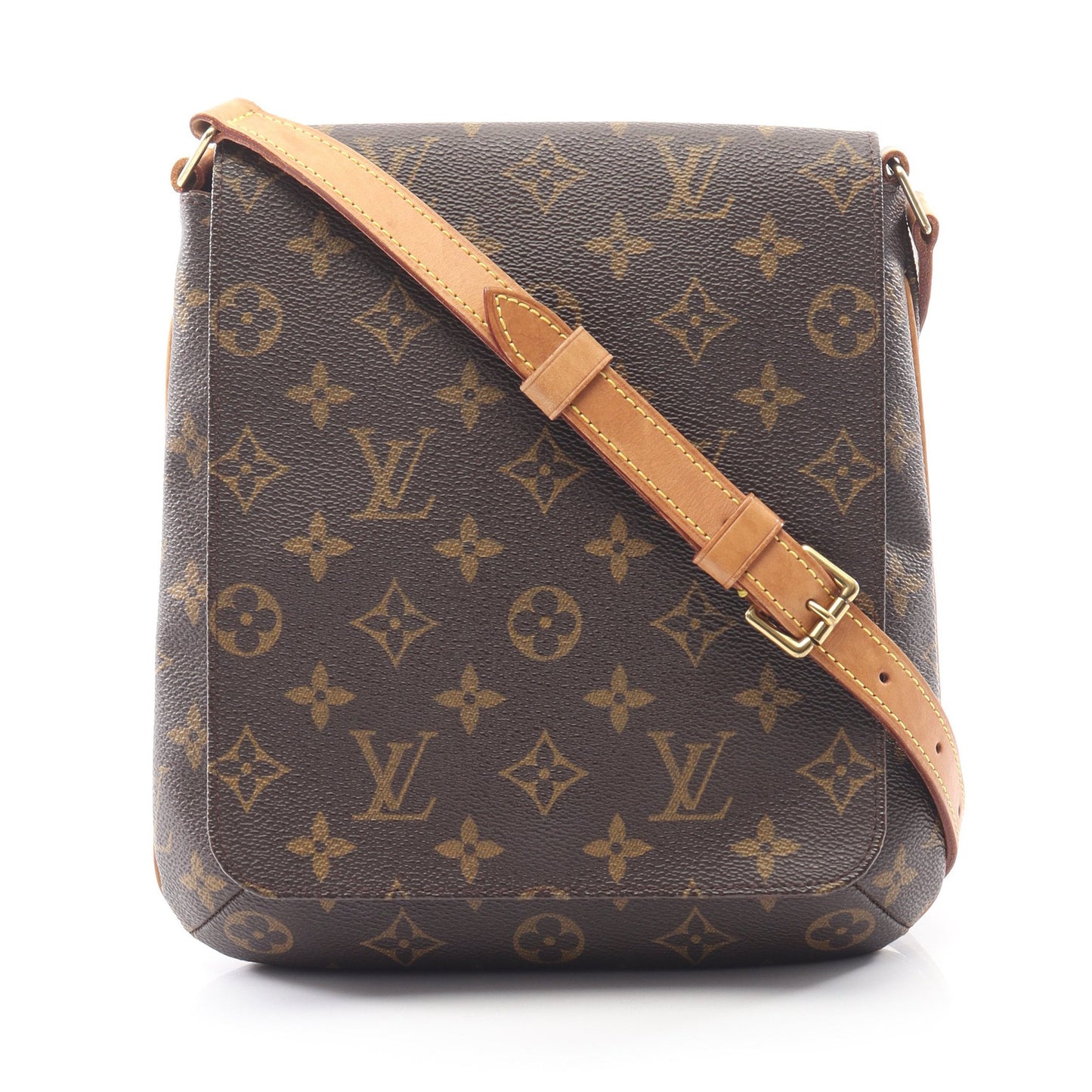 ミュゼットサルサ ショートストラップ モノグラム ショルダーバッグ PVC レザー ブラウン ルイヴィトン バッグ LOUIS VUITTON