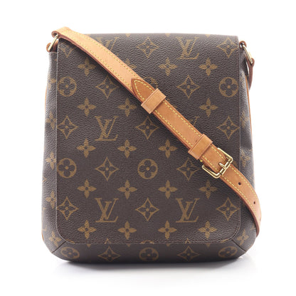 ミュゼットサルサ ショートストラップ モノグラム ショルダーバッグ PVC レザー ブラウン ルイヴィトン バッグ LOUIS VUITTON