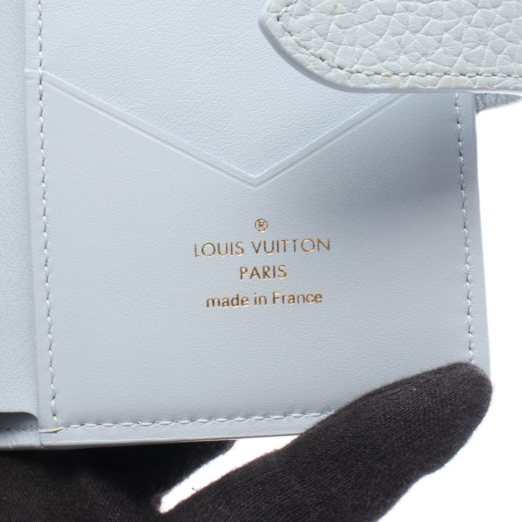 LV ヴェルティカル ウォレット コンパクト ブルーオランプ 二つ折り