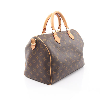 スピーディ バンドリエール30 ソフト モノグラム ハンドバッグ PVC レザー ブラウン 2WAY ルイヴィトン バッグ LOUIS VUITTON