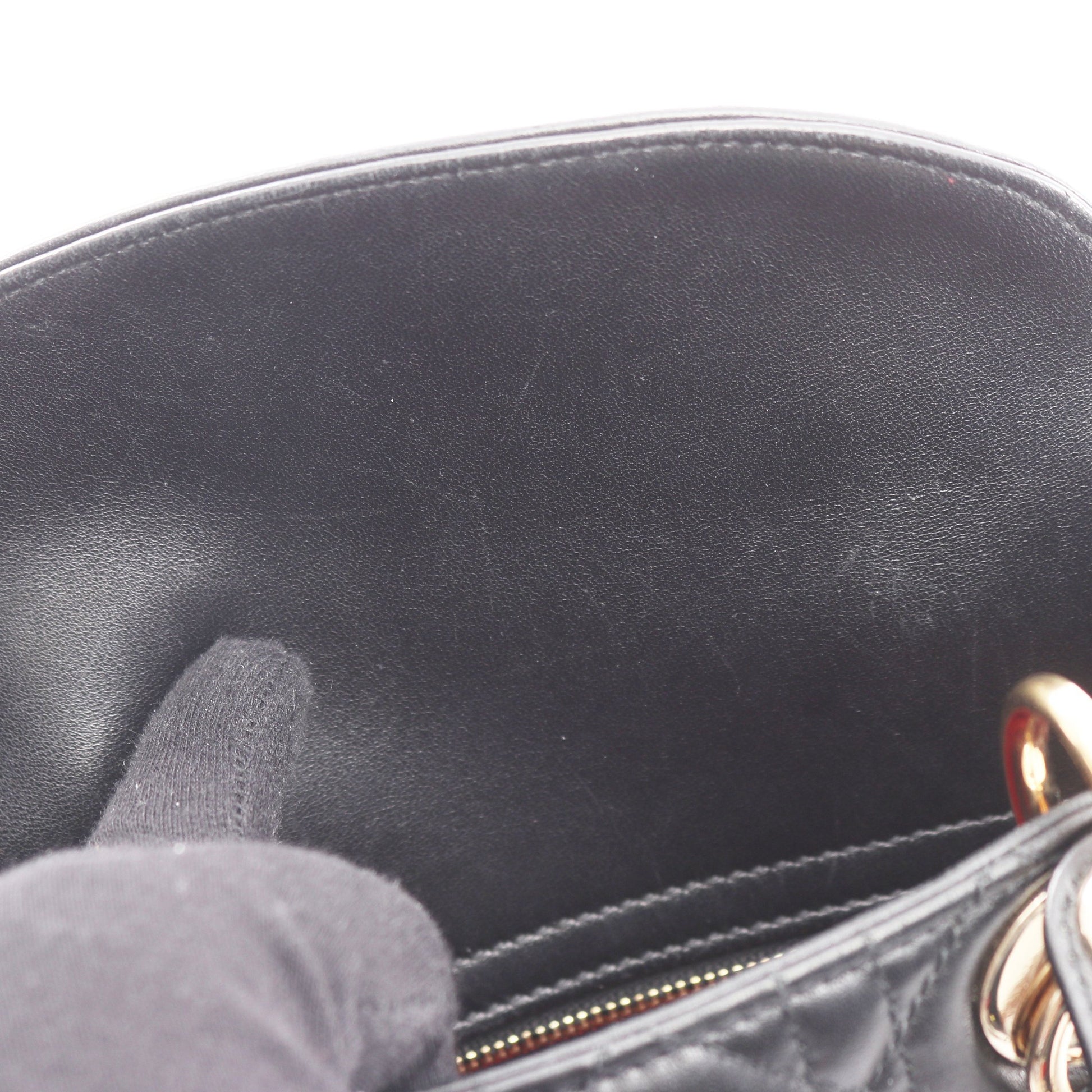 LADY DIOR MY ABCDIOR レディディオール カナージュ ハンドバッグ レザー ブラック 2WAY クリスチャンディオール バッグ Christian Dior