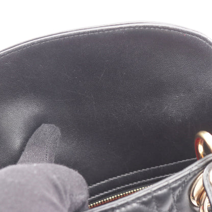 LADY DIOR MY ABCDIOR レディディオール カナージュ ハンドバッグ レザー ブラック 2WAY クリスチャンディオール バッグ Christian Dior