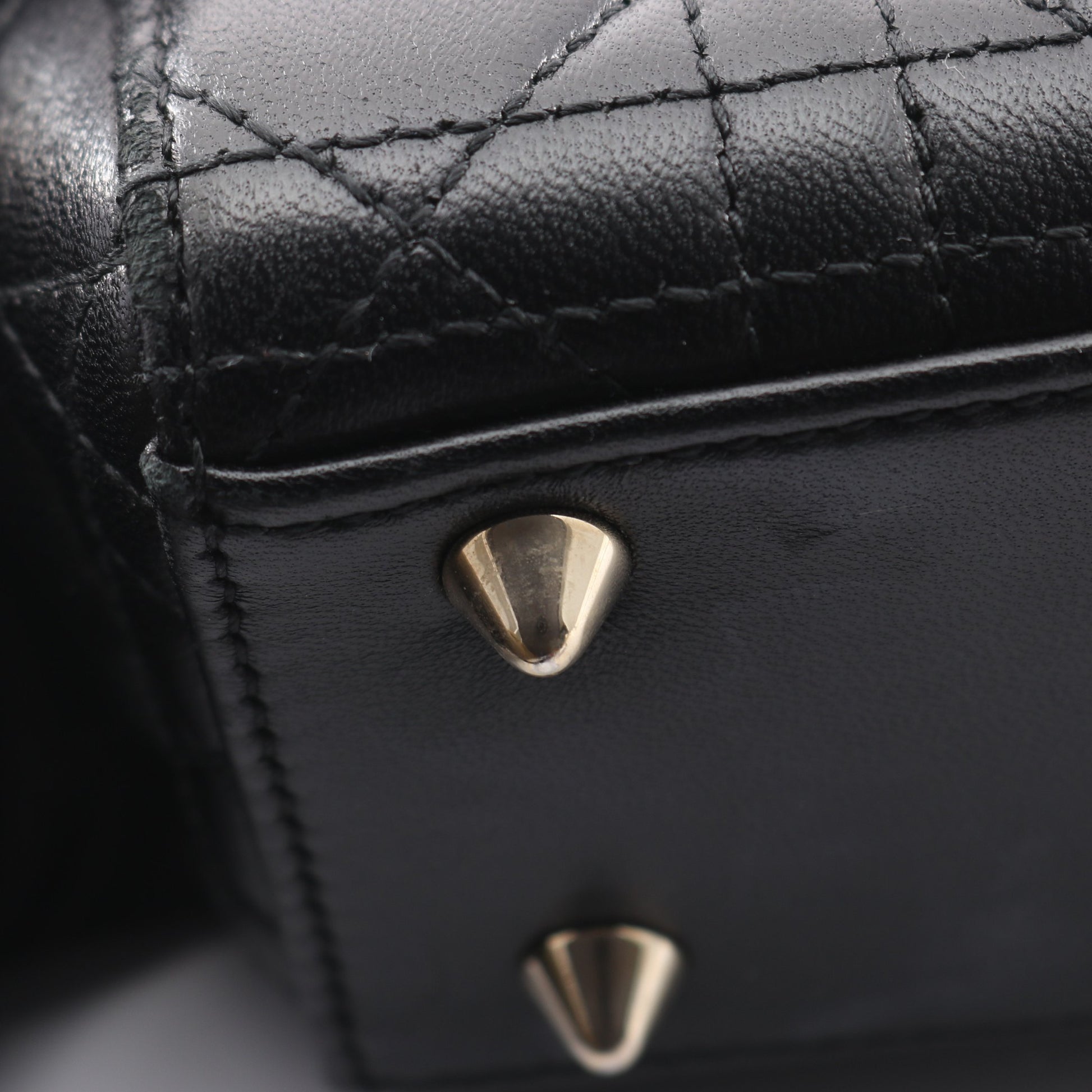 LADY DIOR MY ABCDIOR レディディオール カナージュ ハンドバッグ レザー ブラック 2WAY クリスチャンディオール バッグ Christian Dior