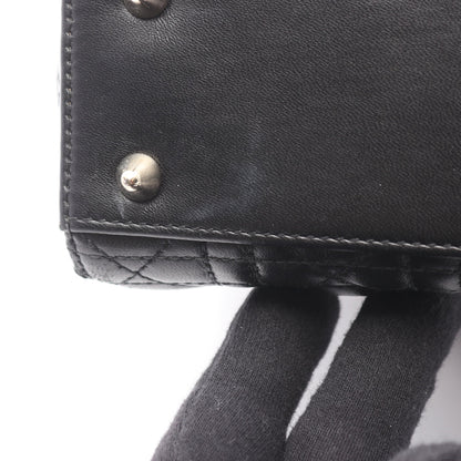 LADY DIOR MY ABCDIOR レディディオール カナージュ ハンドバッグ レザー ブラック 2WAY クリスチャンディオール バッグ Christian Dior