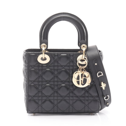 LADY DIOR MY ABCDIOR レディディオール カナージュ ハンドバッグ レザー ブラック 2WAY クリスチャンディオール バッグ Christian Dior