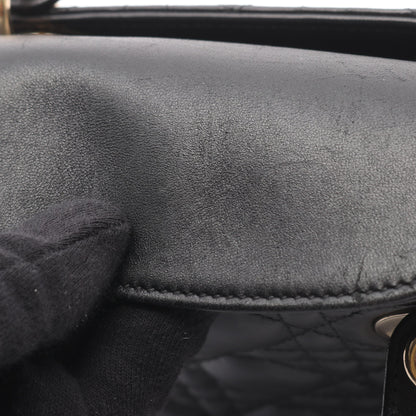 LADY DIOR MY ABCDIOR レディディオール カナージュ ハンドバッグ レザー ブラック 2WAY クリスチャンディオール バッグ Christian Dior