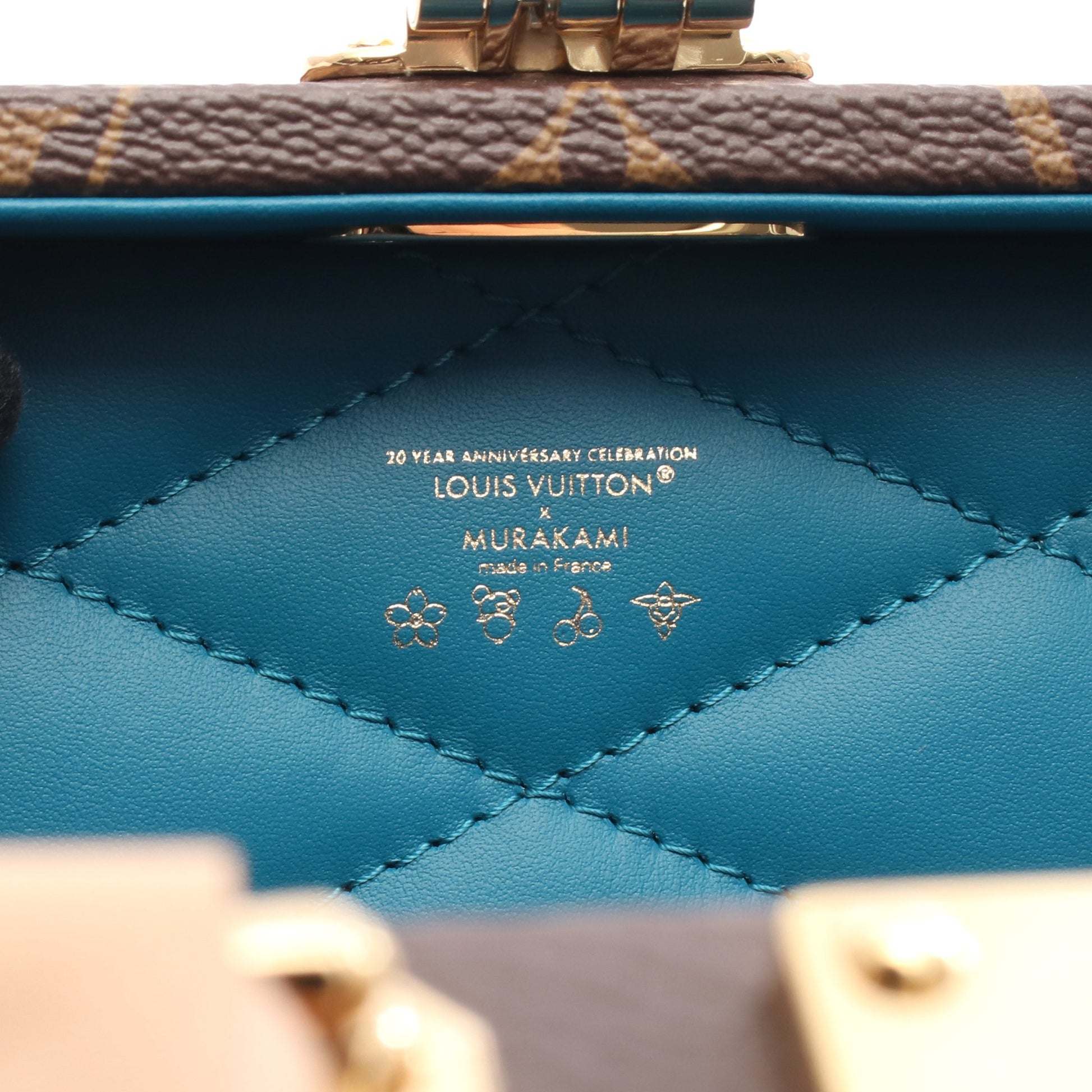 LOUIS VUITTON × TM ミニ スクエアトランク モノグラムパンダ ハンドバッグ PVC レザー ブラウン 2WAY ルイヴィトン バッグ LOUIS VUITTON