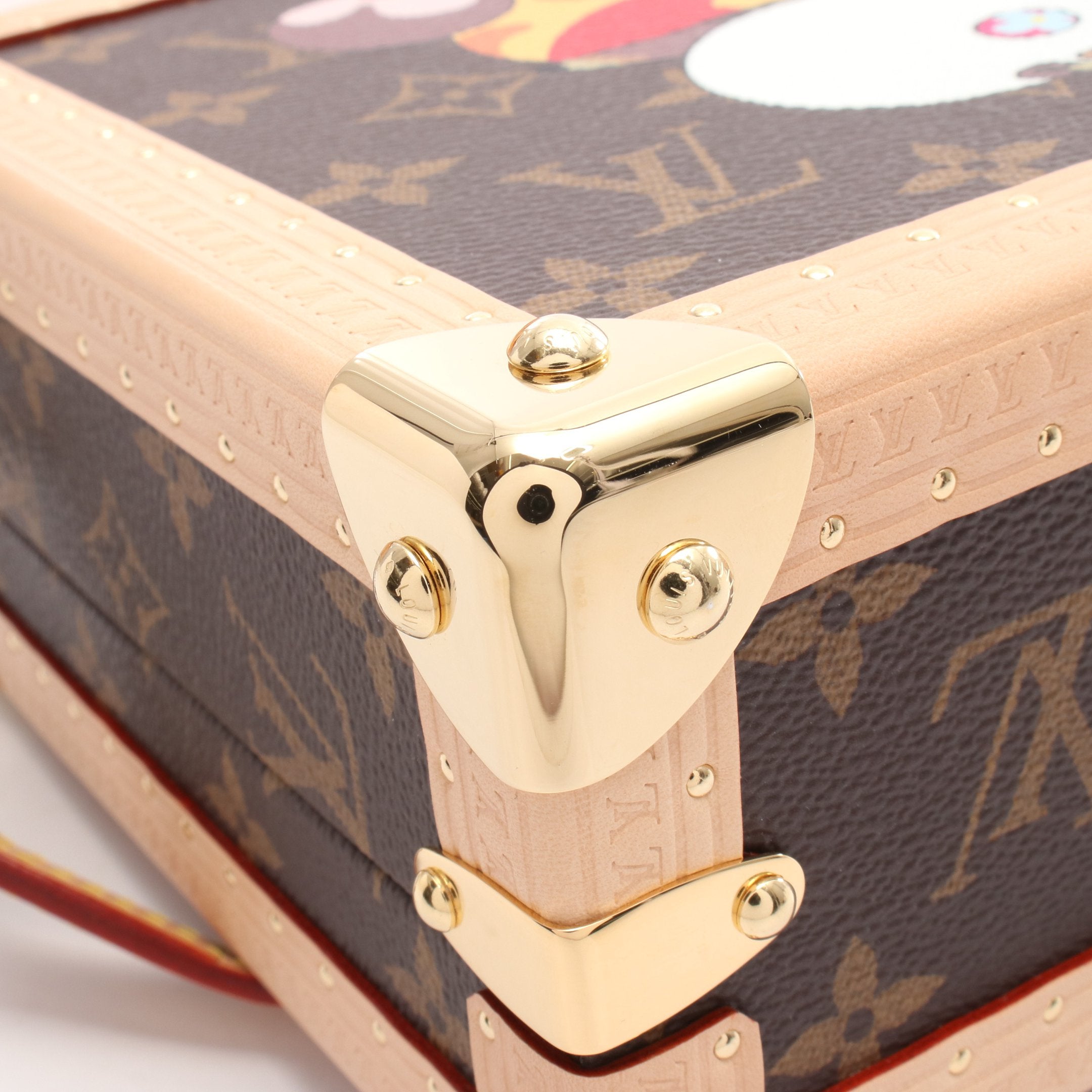 LOUIS VUITTON × TM ミニ スクエアトランク モノグラムパンダ