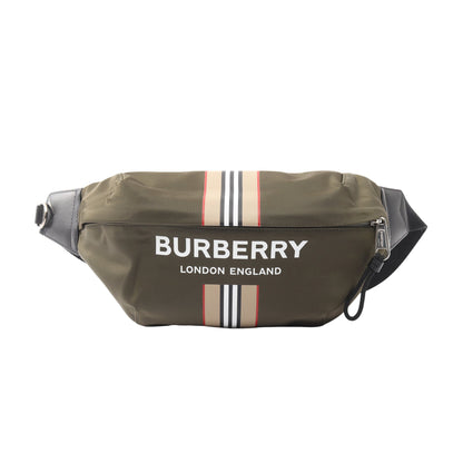 SONNY ボディバッグ ウエストバッグ ナイロン レザー カーキグリーン バーバリー バッグ BURBERRY