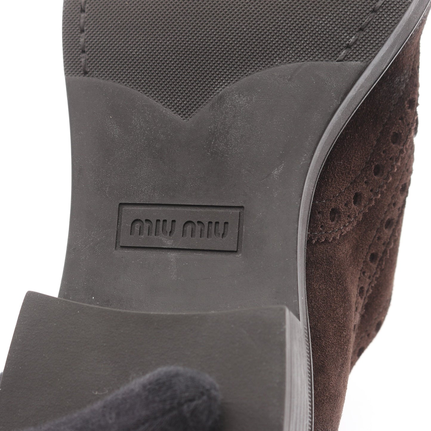 miu miu × Church's SCAMOSCIATO OLD モンクストラップ ドレスシューズ スエード ダークブラウン ミュウミュウ シューズ miu miu