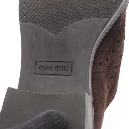 miu miu × Church's SCAMOSCIATO OLD モンクストラップ ドレスシューズ スエード ダークブラウン ミュウミュウ シューズ miu miu