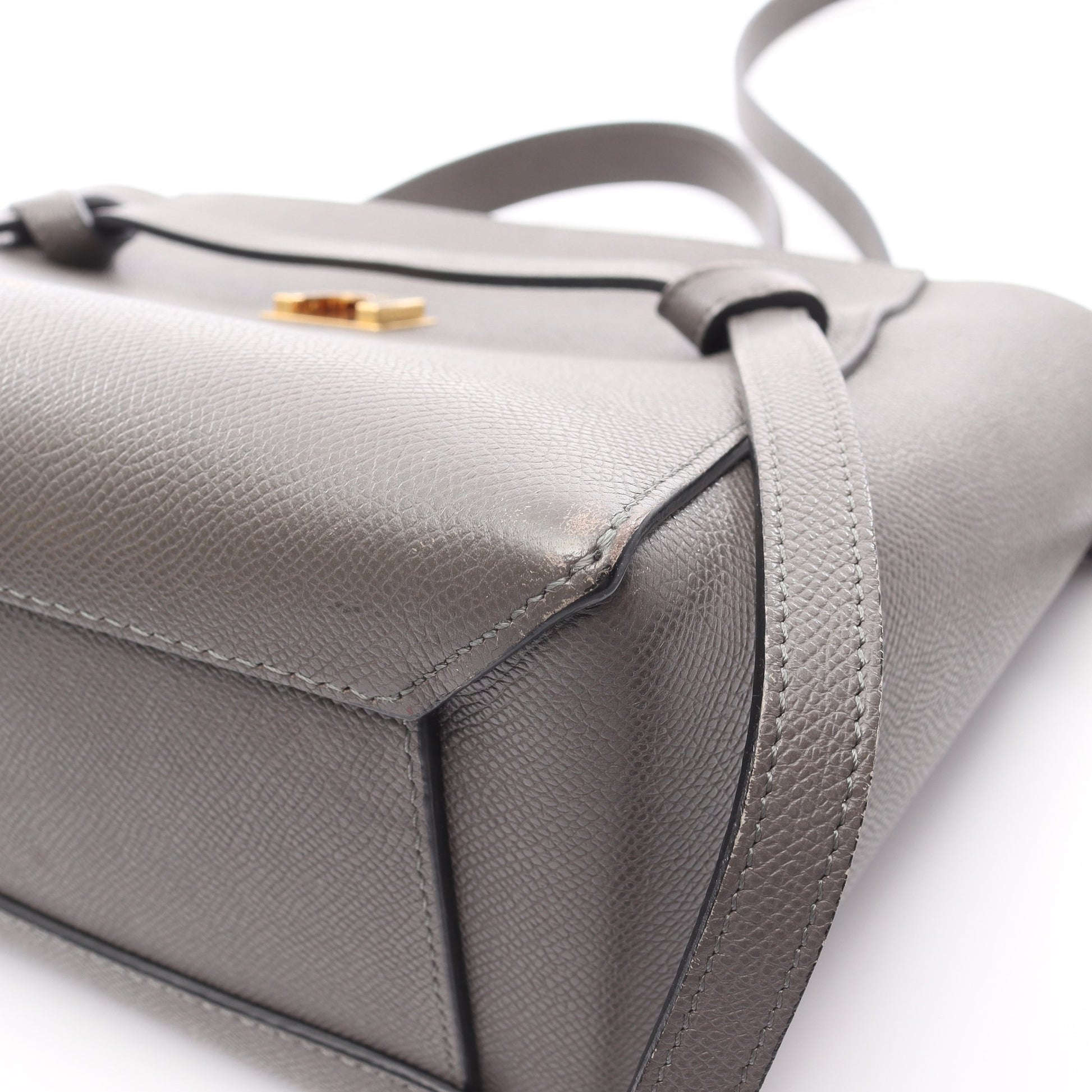 BELT BAG MICRO ベルトバッグ マイクロ ハンドバッグ レザー グレー 