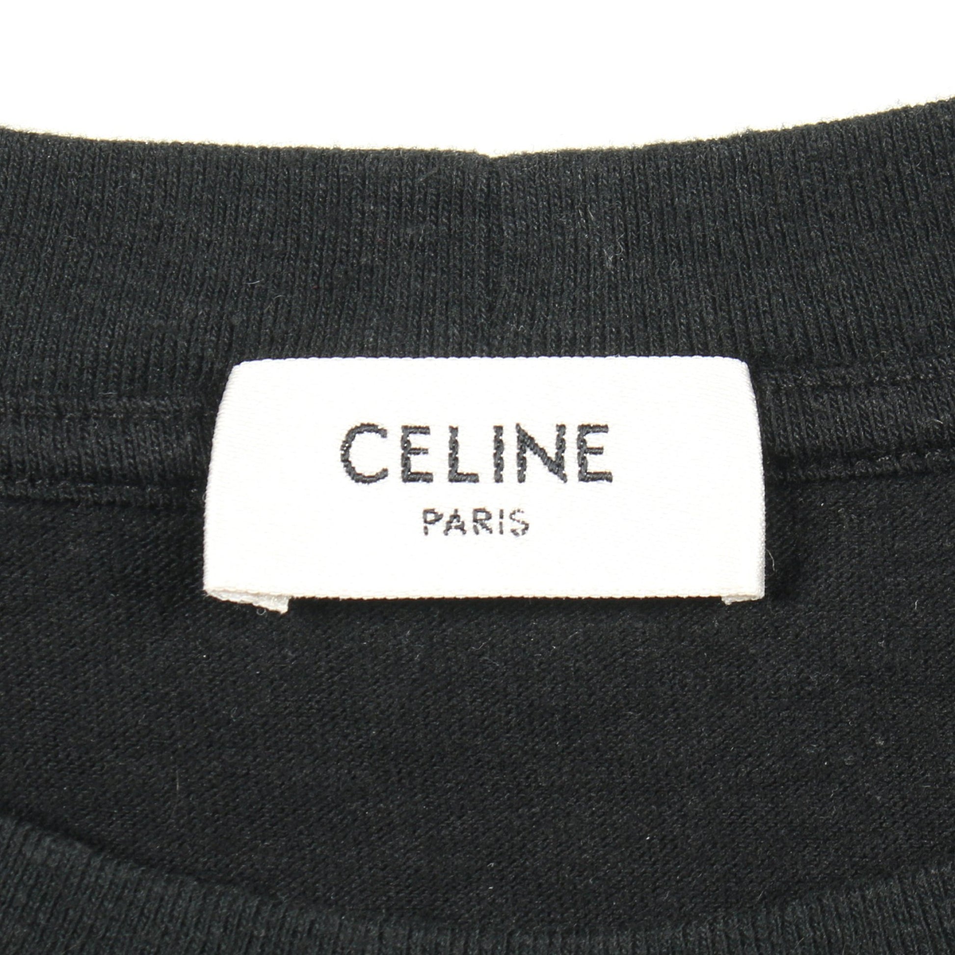 半袖Tシャツ ロゴプリント コットン ブラック セリーヌ トップス CELINE