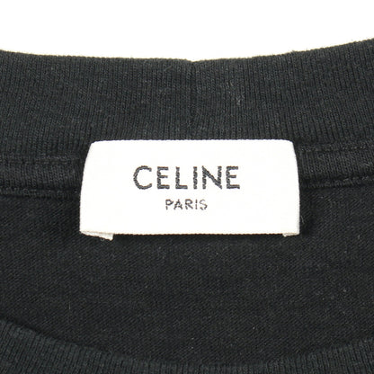 半袖Tシャツ ロゴプリント コットン ブラック セリーヌ トップス CELINE