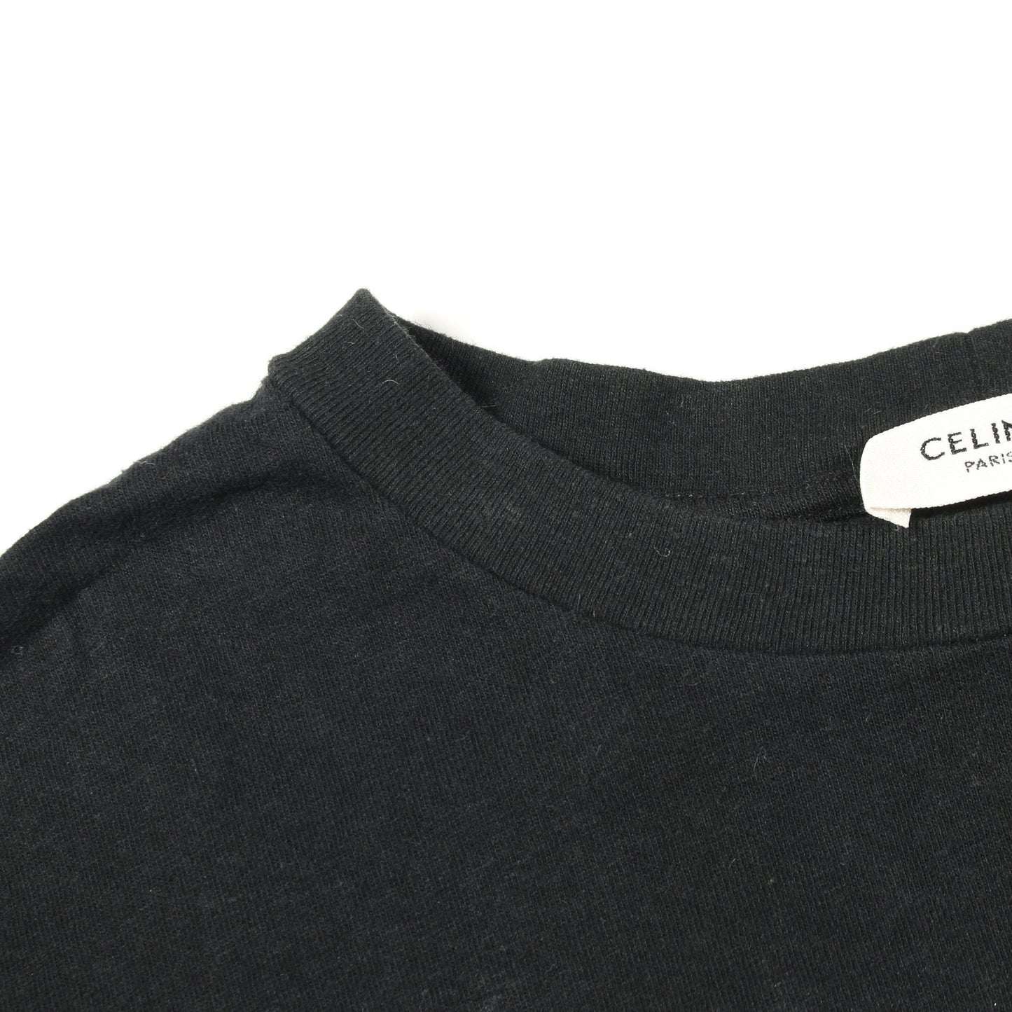 半袖Tシャツ ロゴプリント コットン ブラック セリーヌ トップス CELINE