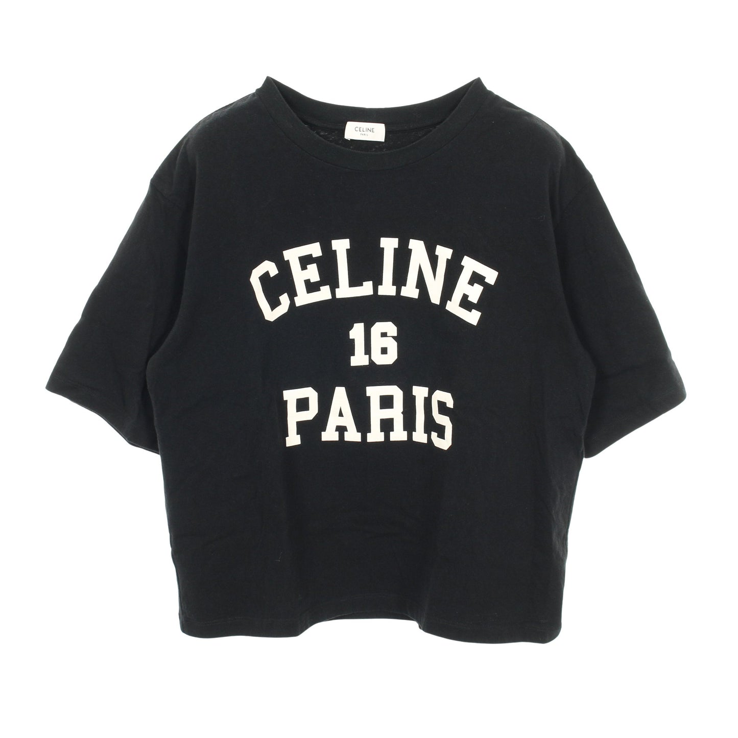 半袖Tシャツ ロゴプリント コットン ブラック セリーヌ トップス CELINE