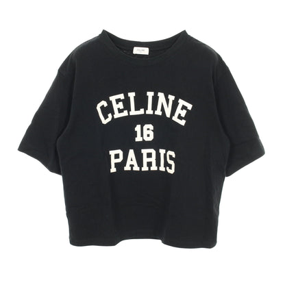 半袖Tシャツ ロゴプリント コットン ブラック セリーヌ トップス CELINE