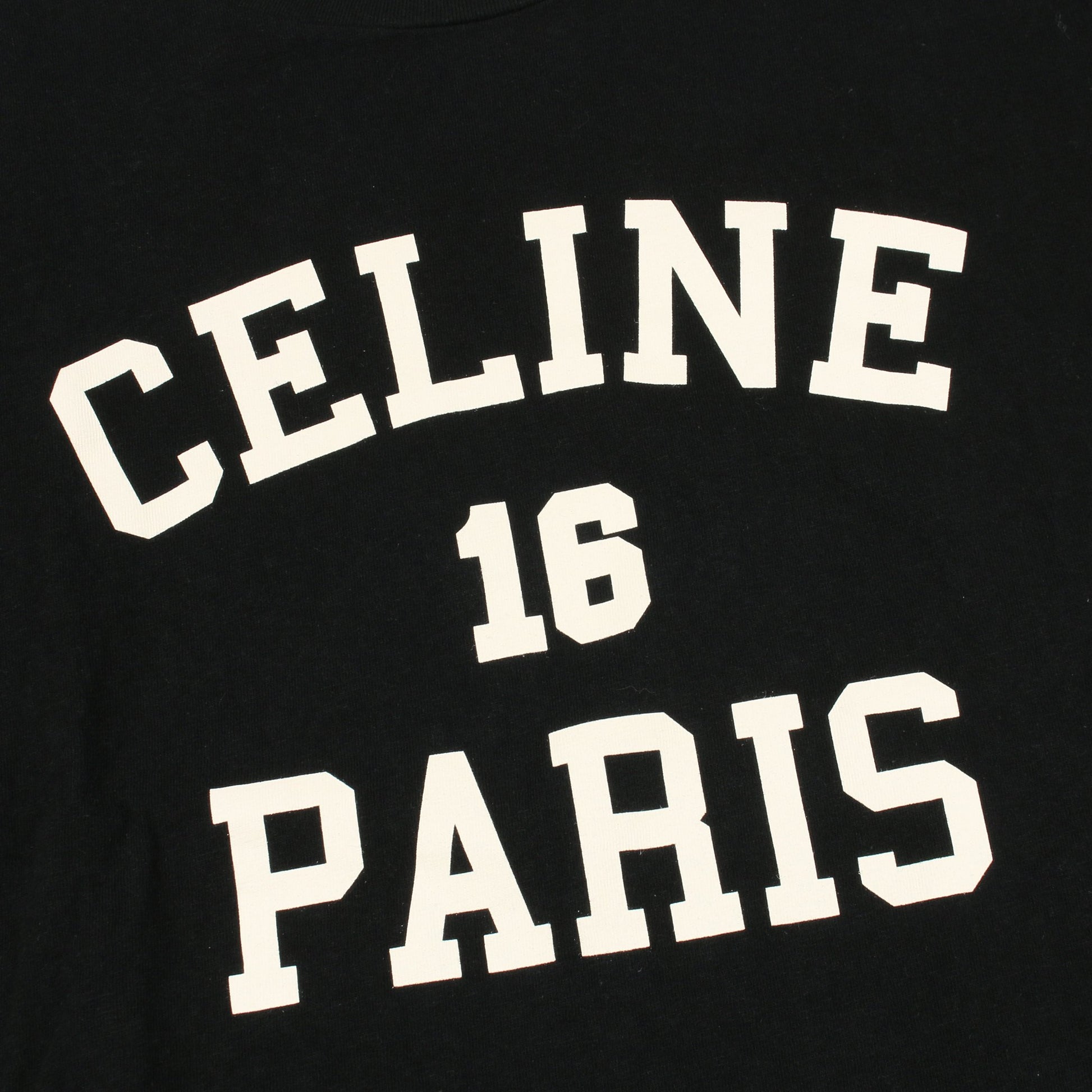 半袖Tシャツ ロゴプリント コットン ブラック セリーヌ トップス CELINE