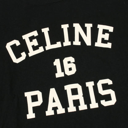 半袖Tシャツ ロゴプリント コットン ブラック セリーヌ トップス CELINE