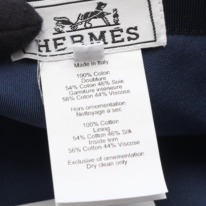 ハーパー Hエレクトリック バケット ハット コットン ネイビー エルメス 財布・小物 HERMES