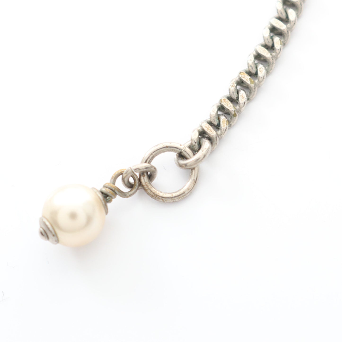 ネックレス ラインストーン フェイクパール ゴールド ホワイト クリア D20P シャネル アクセサリー CHANEL