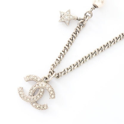 ネックレス ラインストーン フェイクパール ゴールド ホワイト クリア D20P シャネル アクセサリー CHANEL