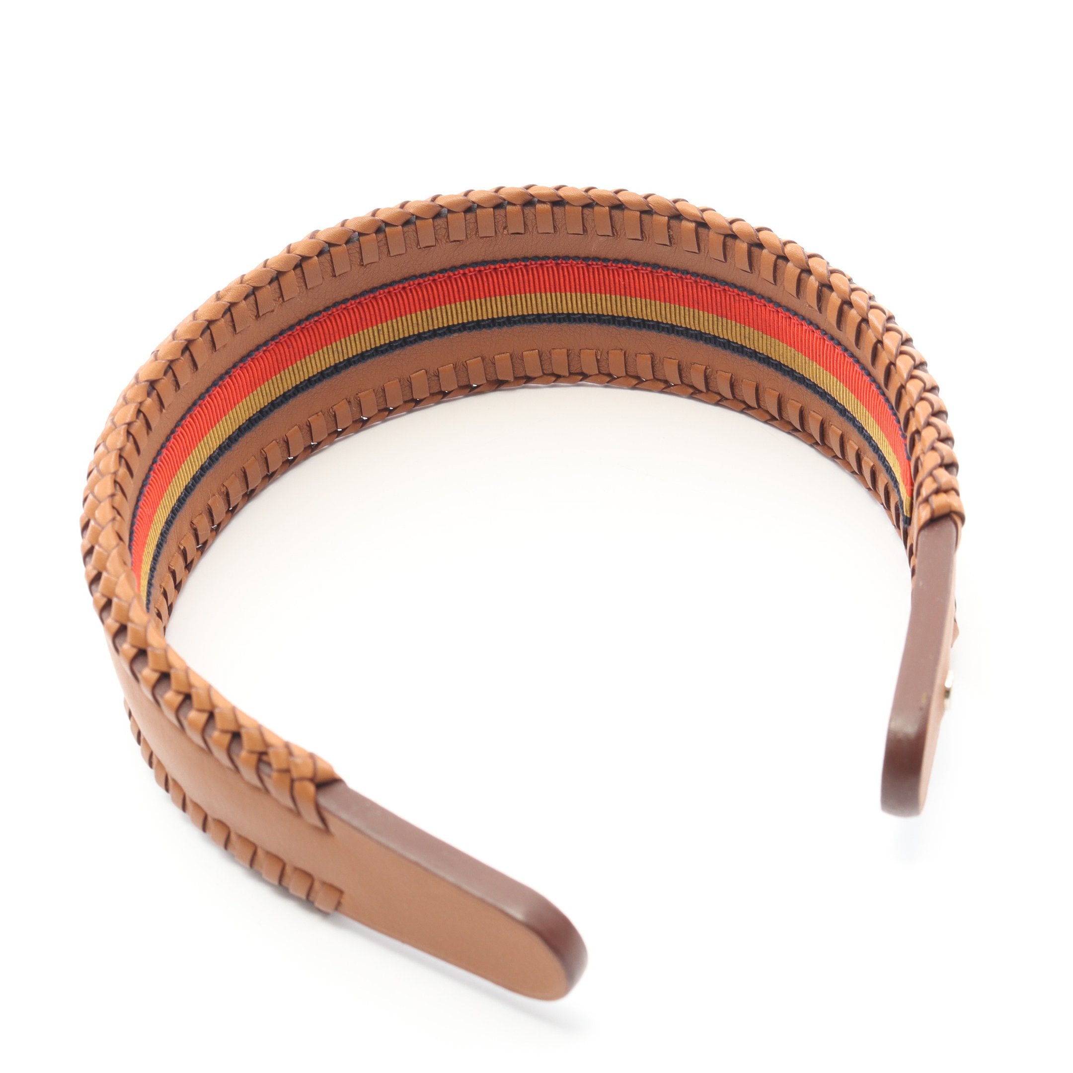 グレース ヘアバンド カチューシャ レザー ライトブラウン エルメス