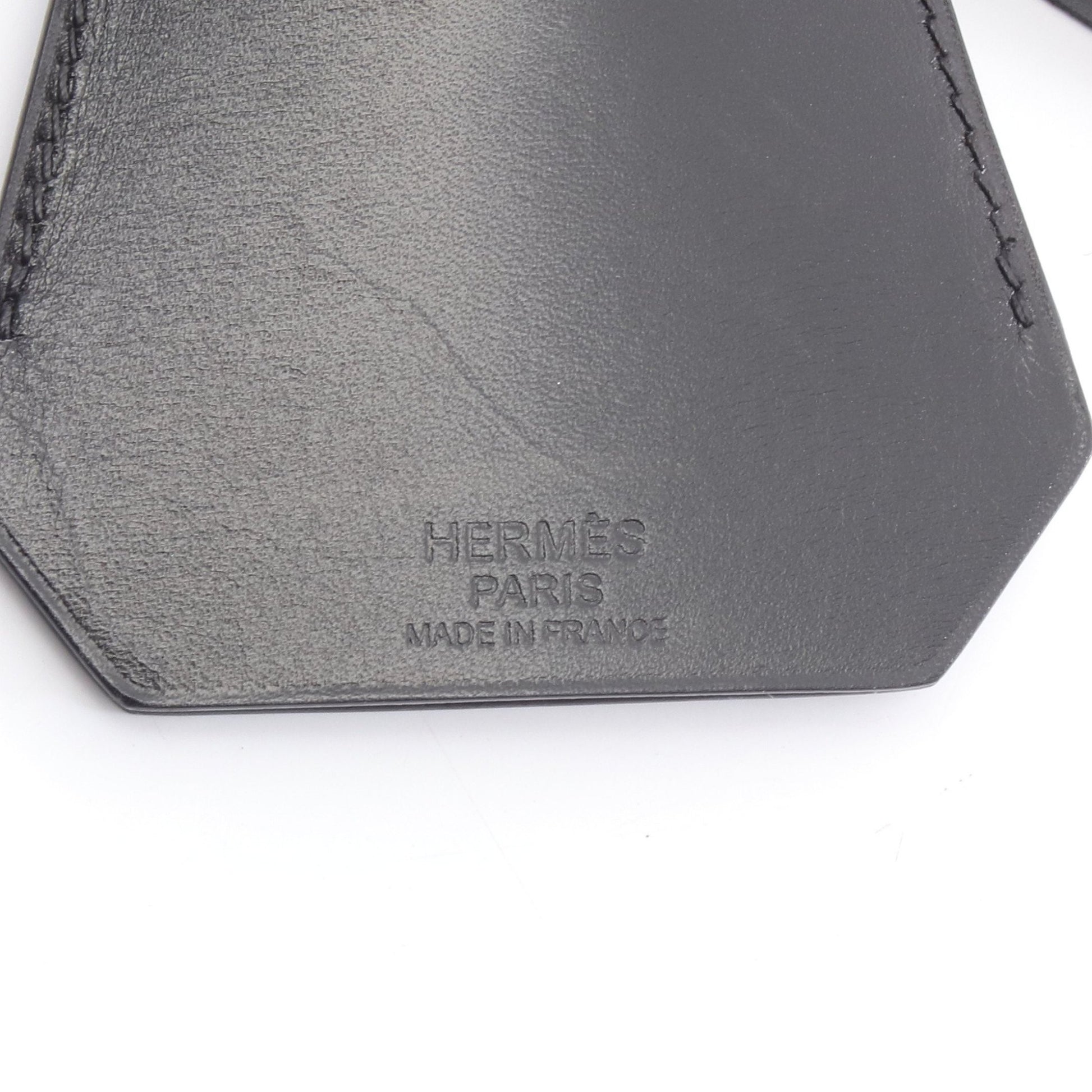 クロシェット バッグチャーム ボックスカーフ ブラック シルバー金具 □L刻印 エルメス 財布・小物 HERMES