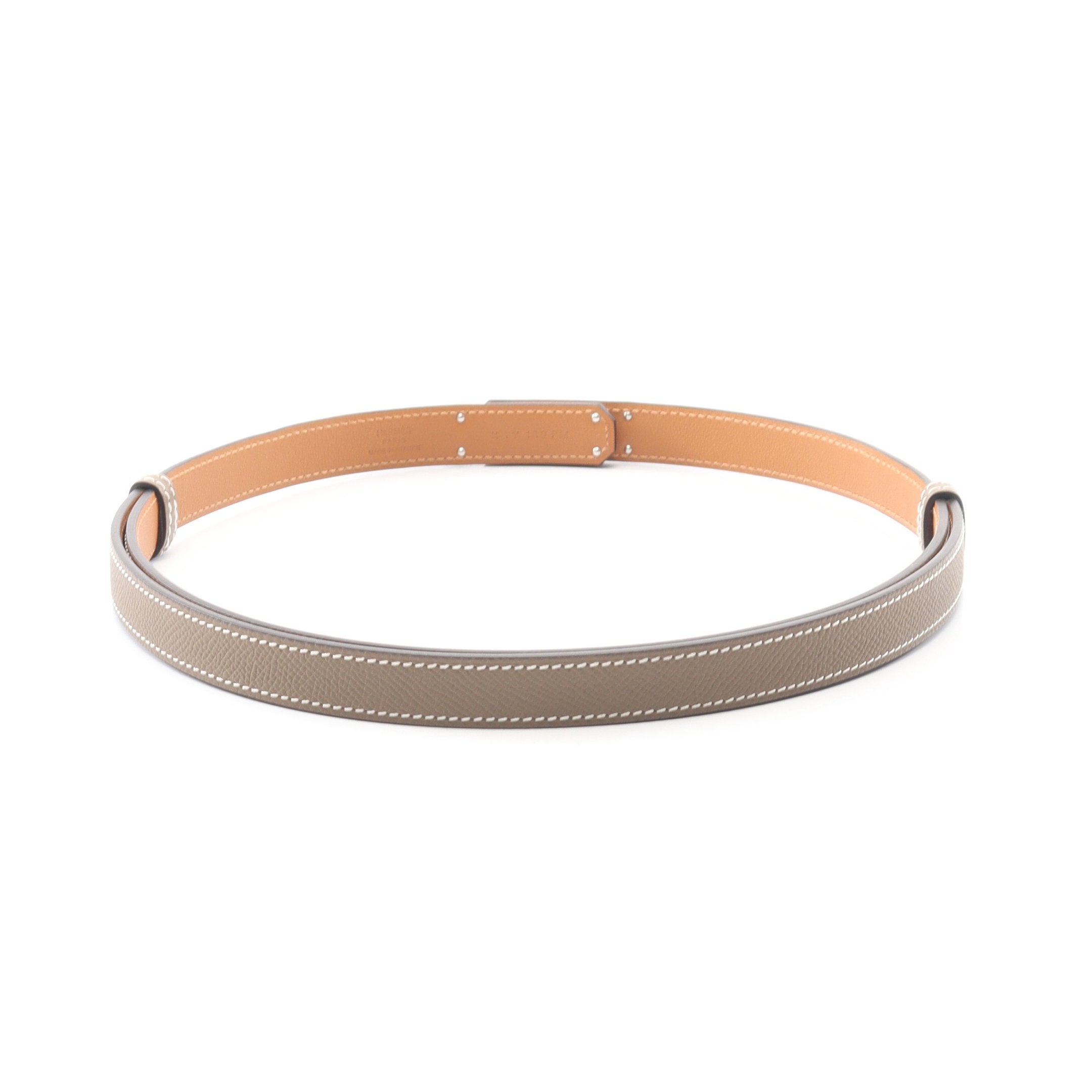 HERMES　エルメス　ケリーベルト　エトゥープ　シルバー金具　K刻印　新品 HERMES エルメス ケリーベルト エトゥープ シルバー金具 K刻印 新品