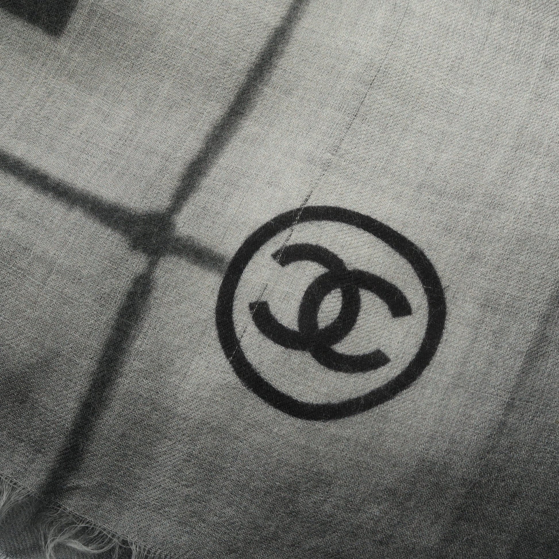 ココマーク スカーフ ショール カシミヤ ブラック マルチカラー シャネル 財布・小物 CHANEL