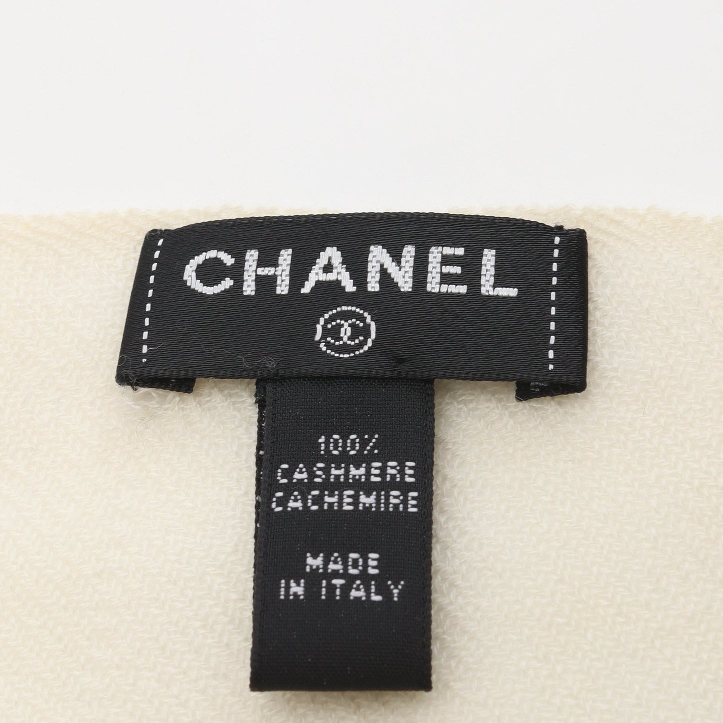 ココマーク ストール チェック カシミヤ アイボリー グレー 13A シャネル 財布・小物 CHANEL