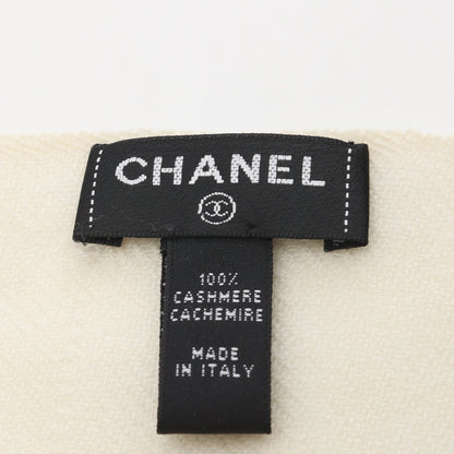 ココマーク ストール チェック カシミヤ アイボリー グレー 13A シャネル 財布・小物 CHANEL