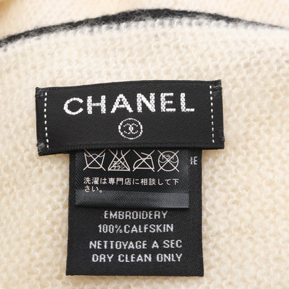 ココマーク ストール ショール カシミヤ シルク アイボリー ブラック 15B シャネル 財布・小物 CHANEL
