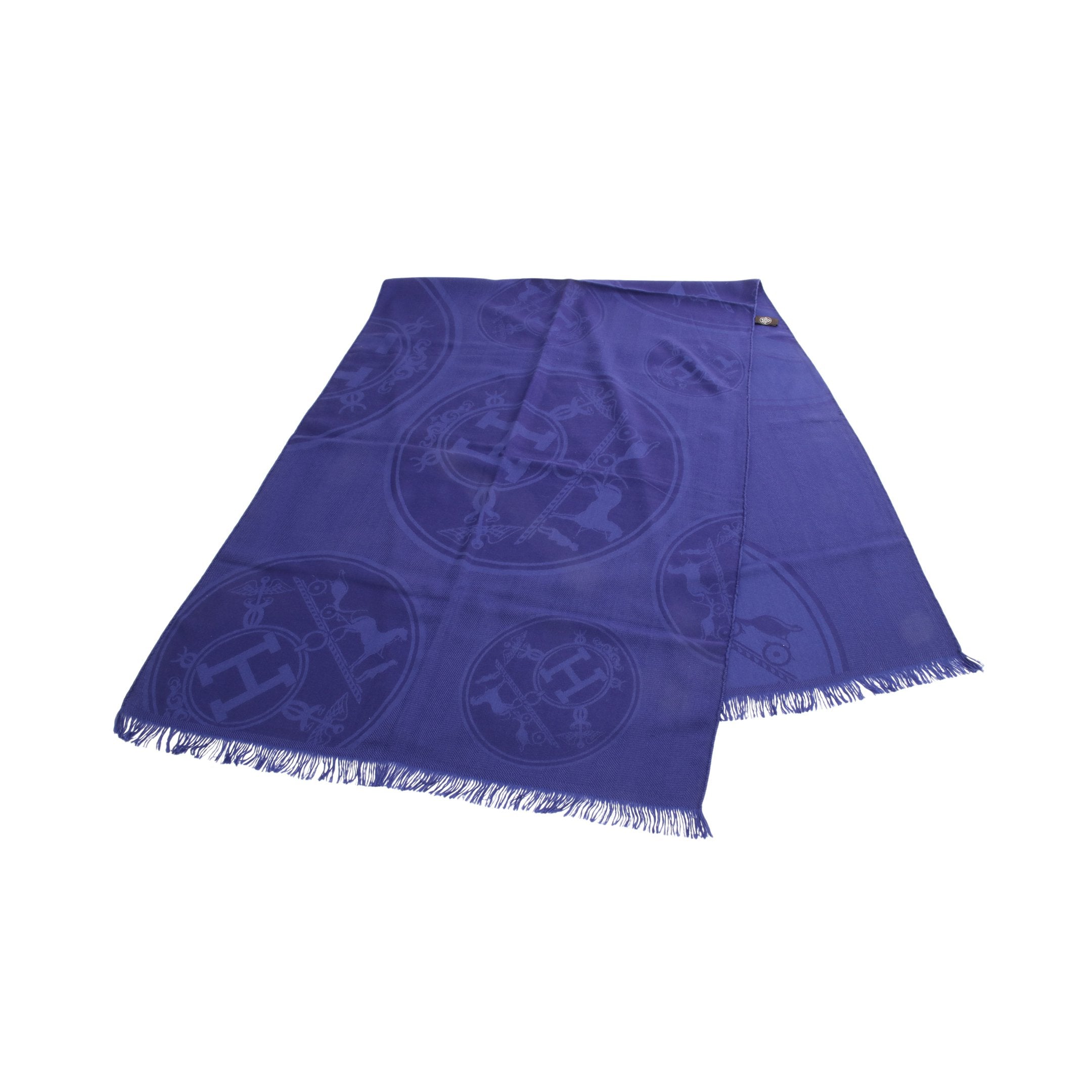 ニューリブリス ストール ショール カシミヤ シルク ダークブルー