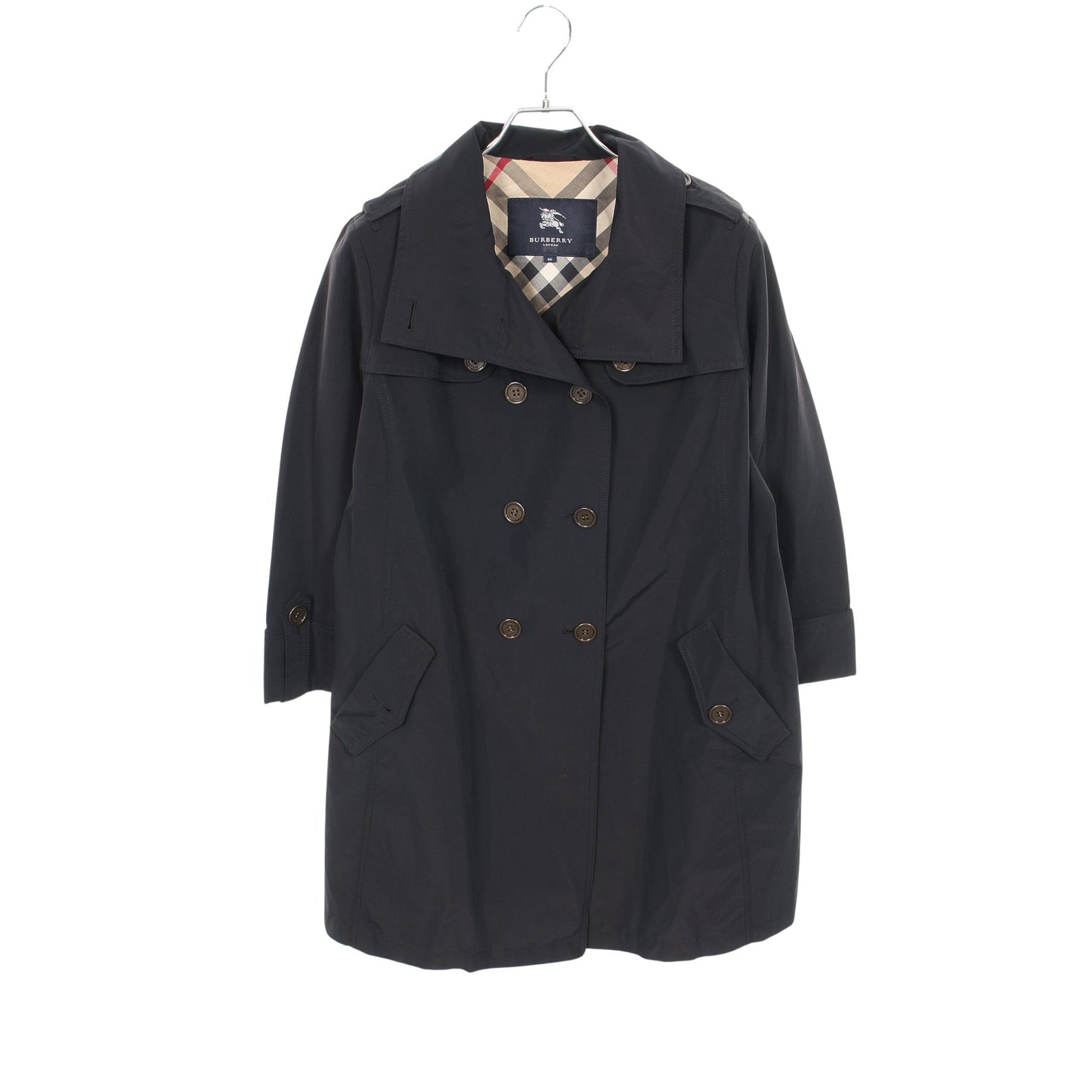 コート コットン ナイロン ブラック バーバリーロンドン アウター BURBERRY LONDON