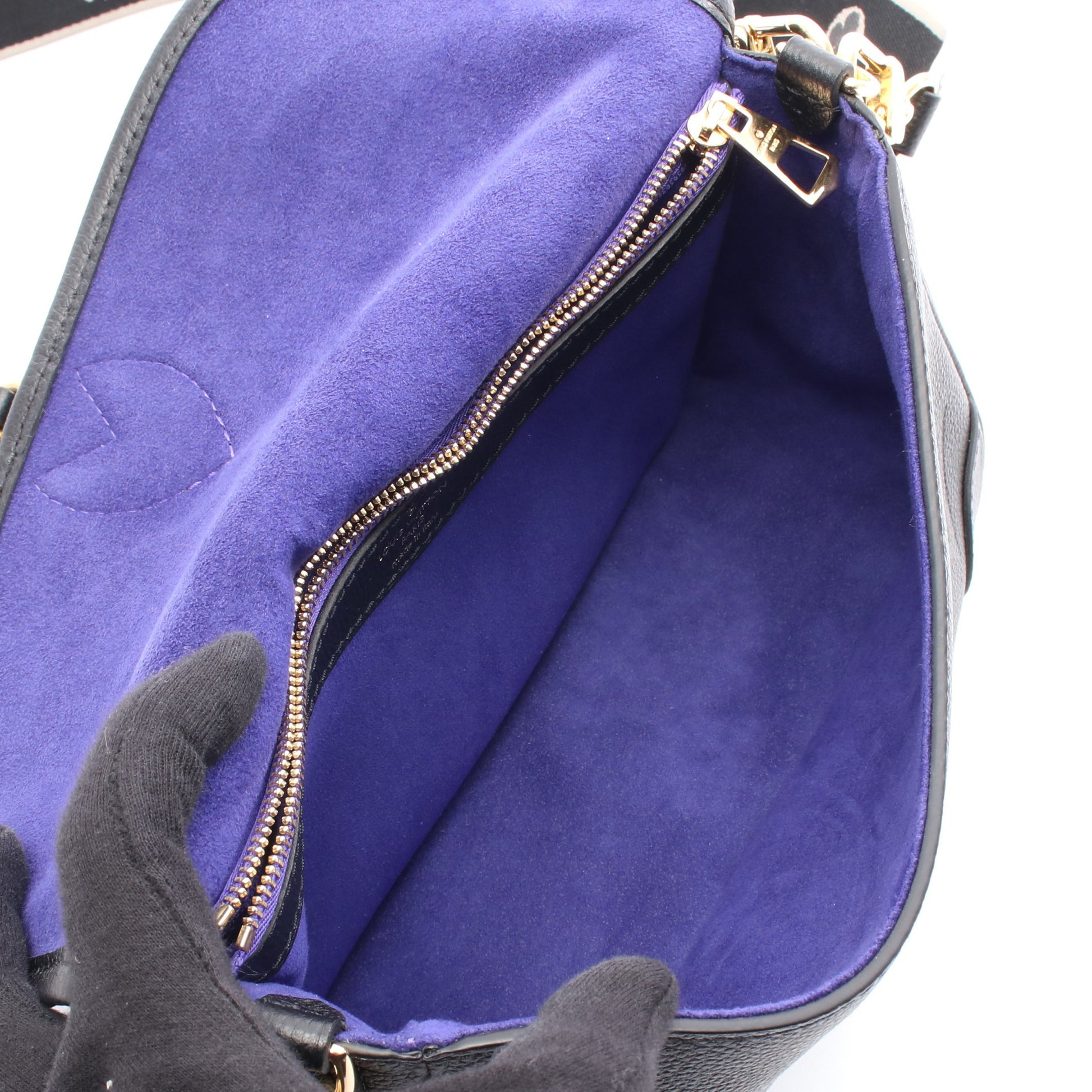 ディアヌ モノグラムアンプラント ノワール ハンドバッグ レザー ブラック 2WAY ルイヴィトン バッグ LOUIS VUITTON