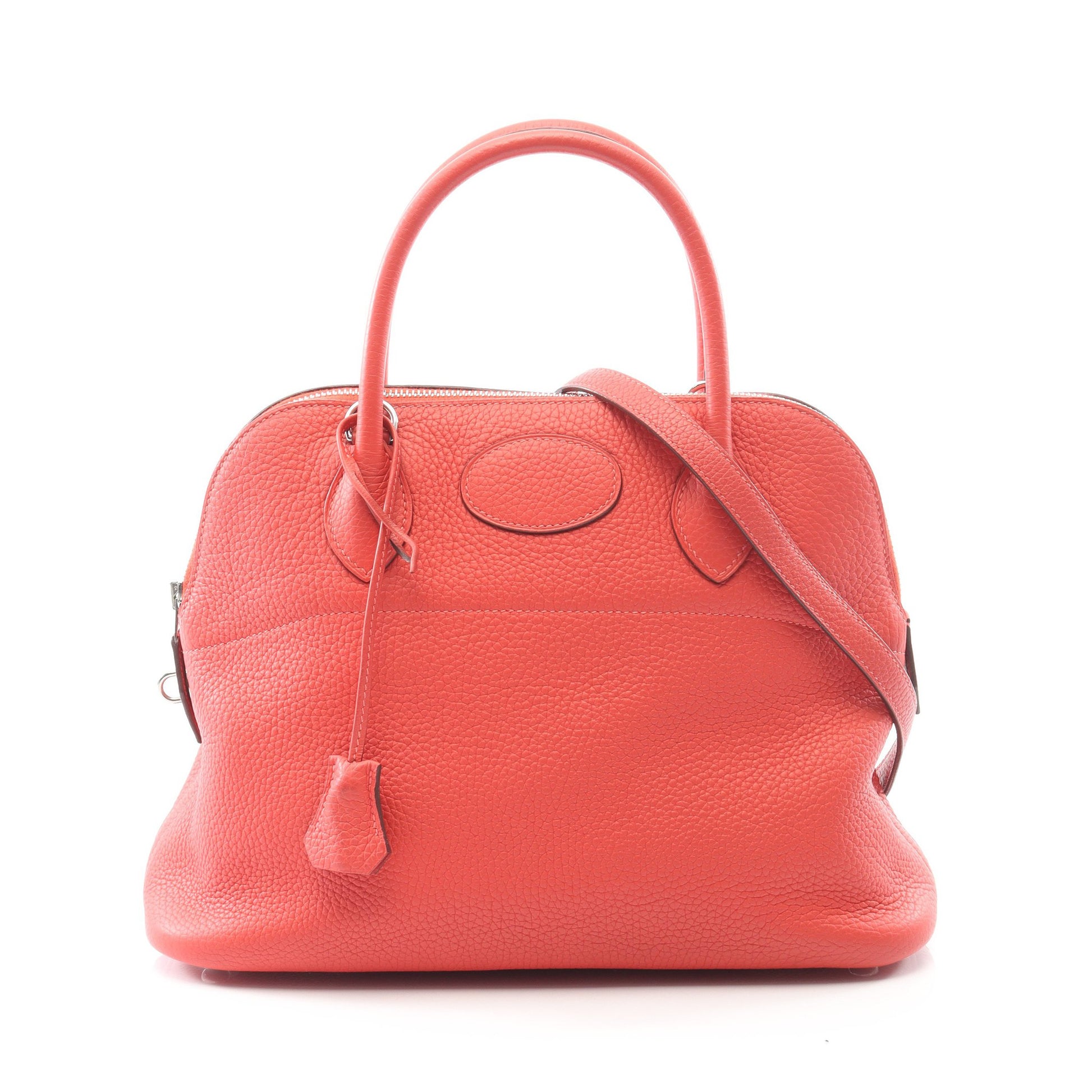 ボリード31 ローズジャイプール ハンドバッグ トリヨンクレマンス コーラルピンク シルバー金具 2WAY T刻印 エルメス バッグ HERMES